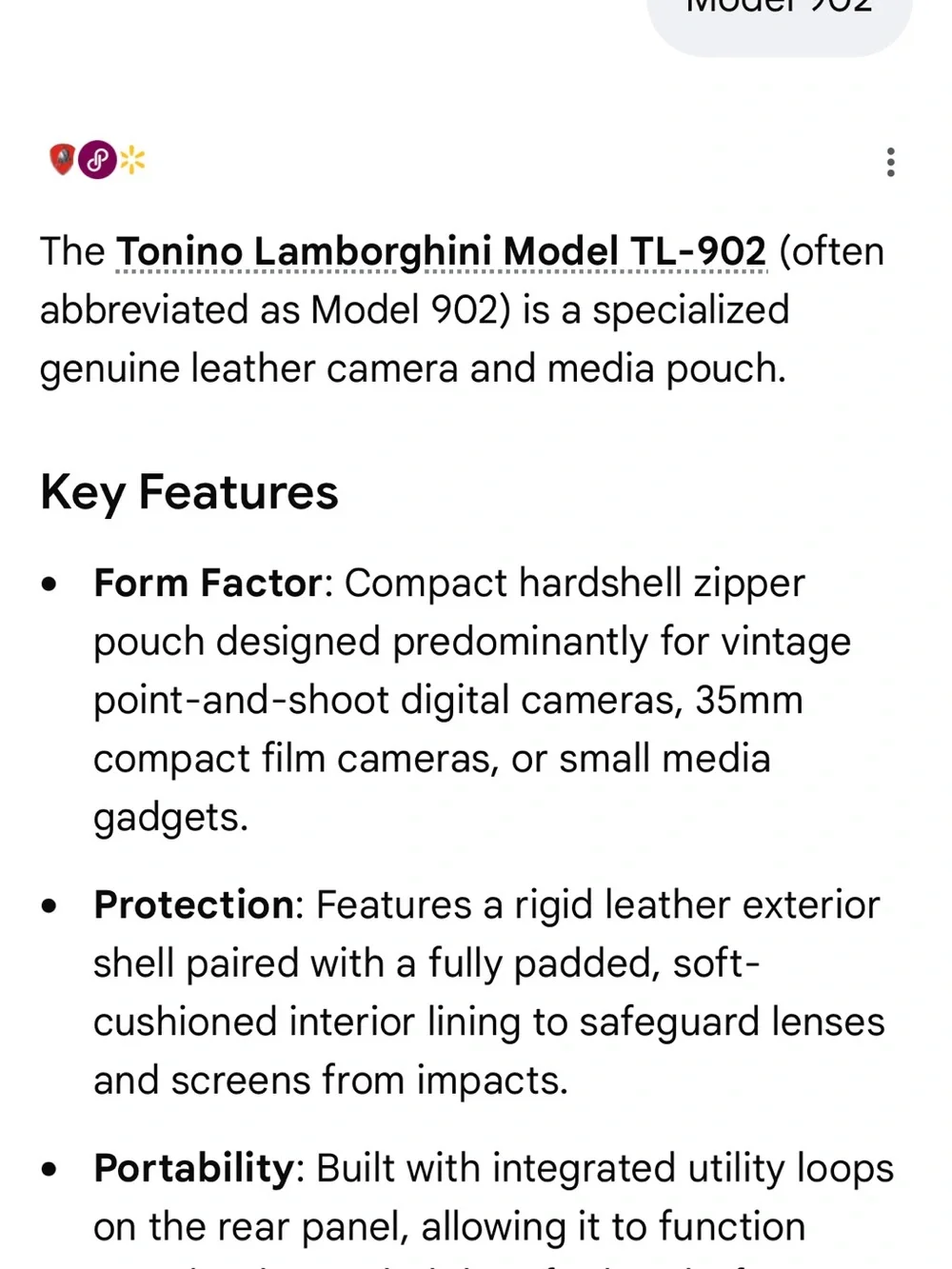 Lamborghini Black Leather Camera Bag